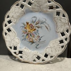 Vintage Open Weave Lattice Plate From Germany