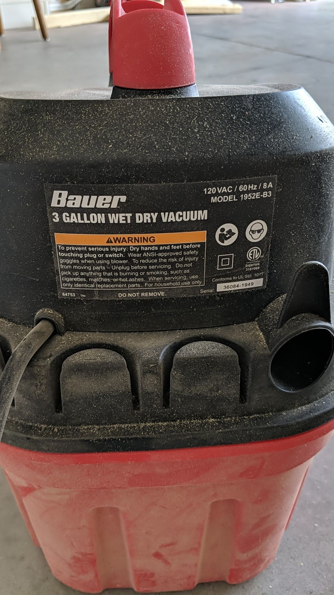 Bauer Wet/Dry Vac for Sale in St. Cloud, FL OfferUp