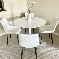Dining Chairs White Set of 4