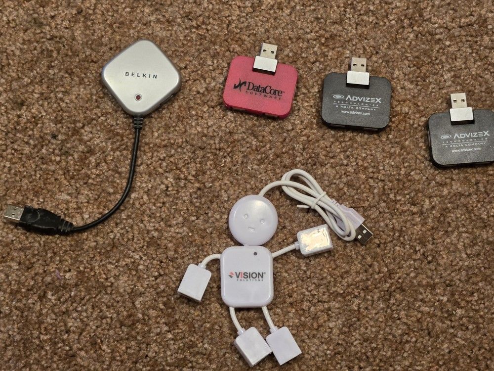 USB Multi Port Hubs. Brand New.   $2 Each