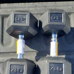 (2) 40 LBS POUNDS DUMBBELL PAIR BRAND NEW **PICKUP TODAY**