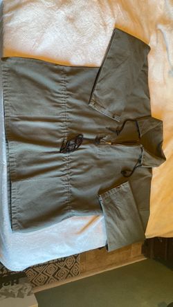 Olive Green Anorak Jacket with Drawstrings