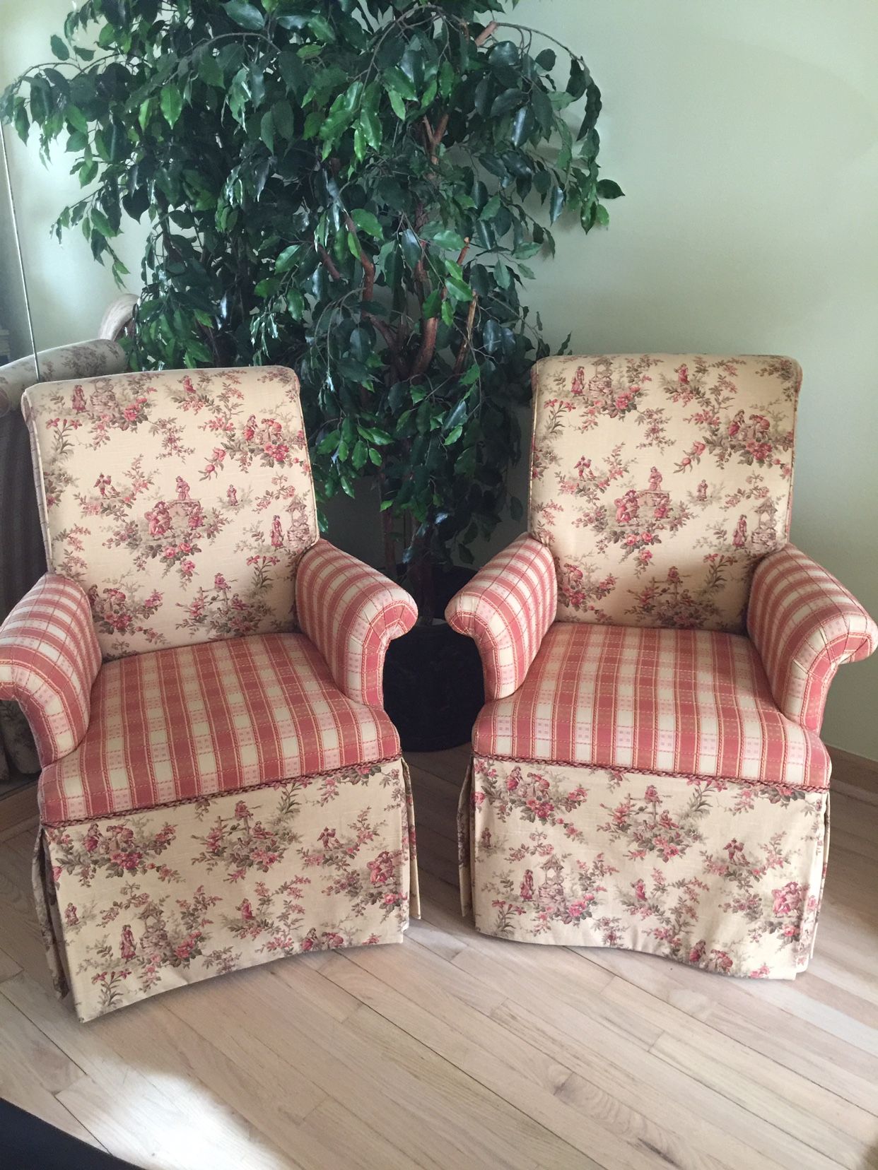 Custom made parsons chairs