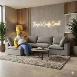 🛋️ Soft Gray Modular Sectional Sofa (Delivery Available!! )