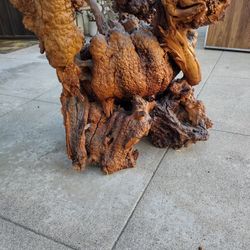 Natural Wood Glass Table