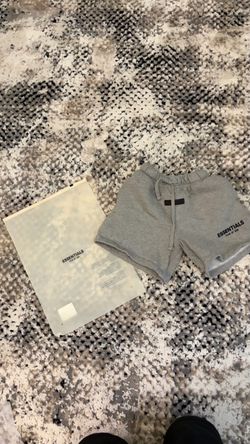 Fear of God Essentials kids dark Grey Sweat Shorts