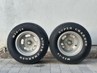 Vintage 14x10 U.S. Indy Slotted Mag Wheels Rims 5x4.75 GM – M50-14 Kelly Super Chargers