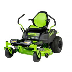 Greenworks 42" 82V CrossoverZ Residential Ride-On Zero Turn Mower 6-in-Parallel w/ (6) 5.0 Ah Batteries & (3) 10A Dual Port Chargers