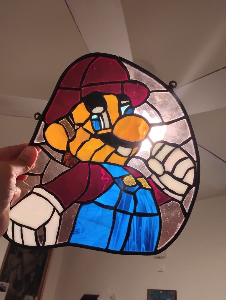 Stain Glass Custom Mario