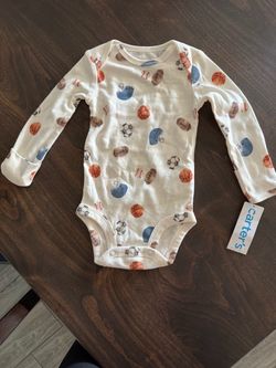 Carter's Baby Long Sleeve Sports Print Onesie