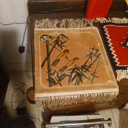 Vintage Chinese Silk Pictorial  Mat