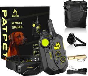 Dog Training Collar, 1.2 Mile Range 101 Training Levels Dog Shock Collar with Remote Control (15-150 lbs), Waterproof 100% Safe E Collar for Large Bre