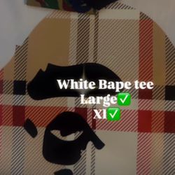 (White and Bape Tees) Burberry Tees 