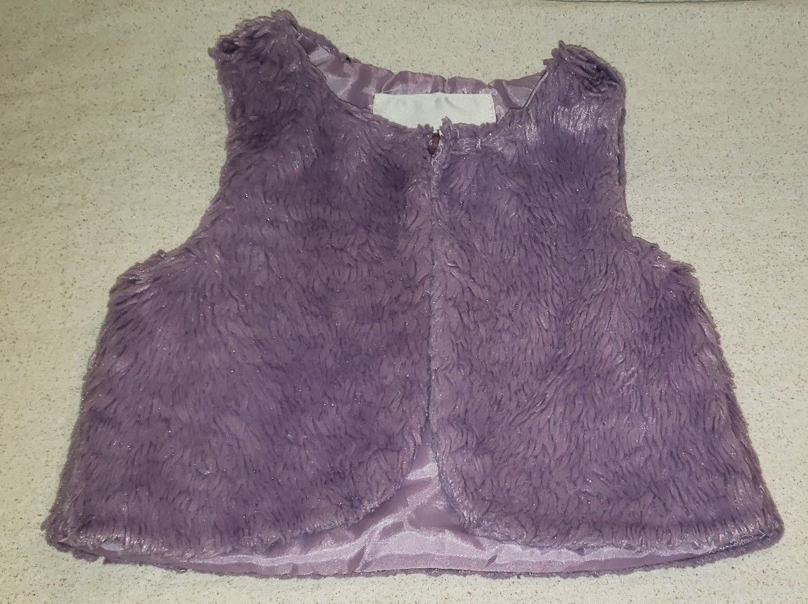 Toughskins Girls Purple Faux Fur Vest/Jacket (3T)