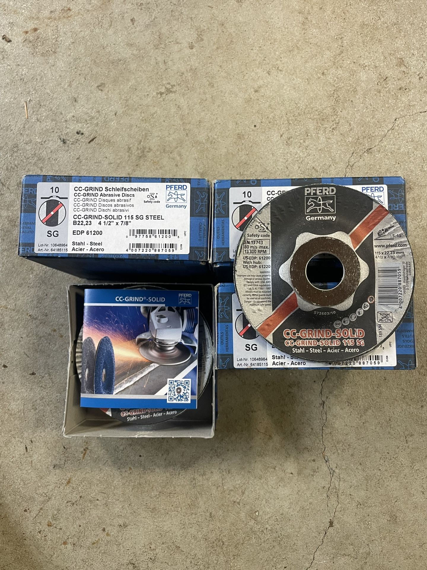 PFERD EDP 61200 Grinding Discs . 3)boxes Of 10