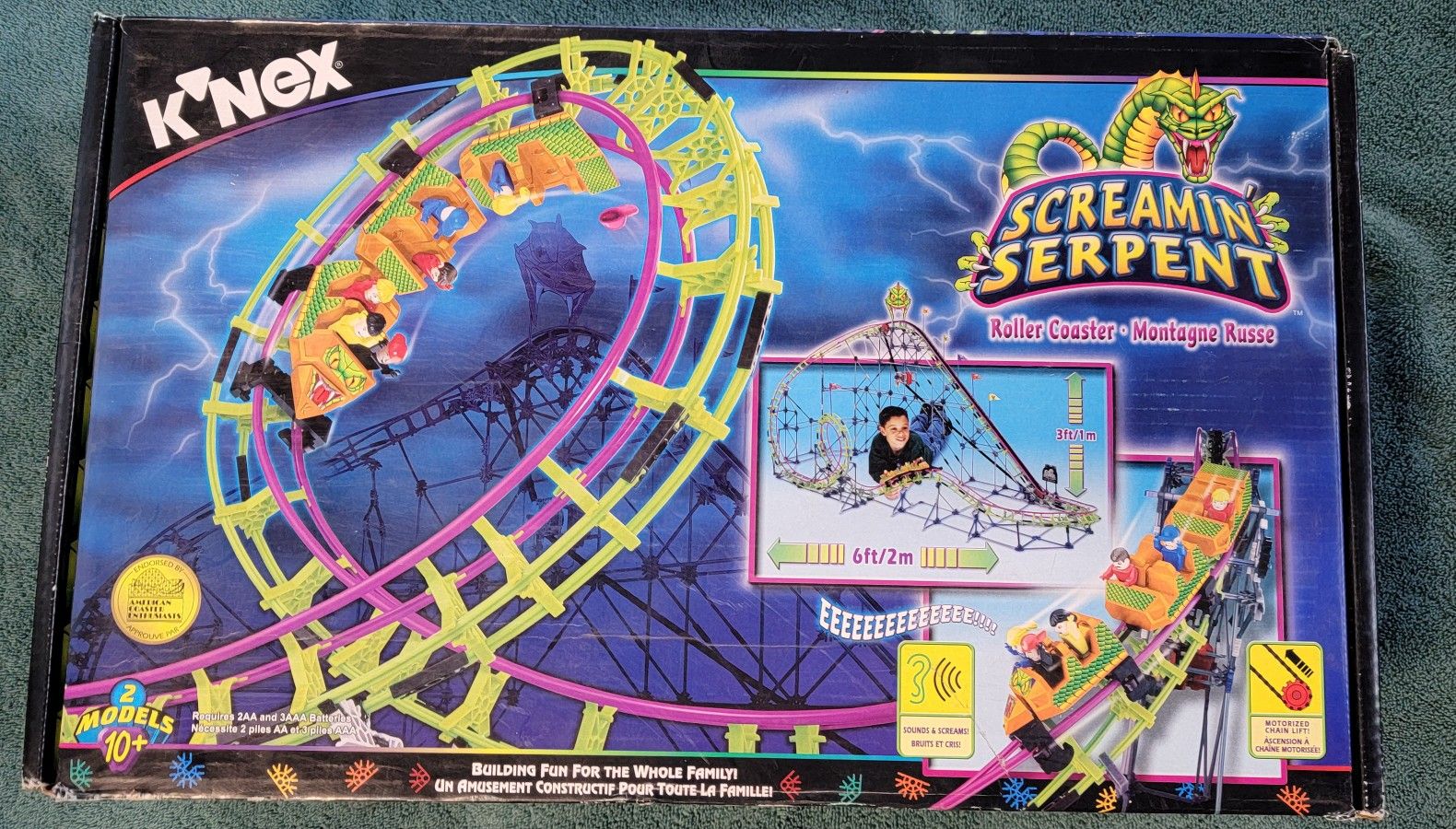 LOOK!! New K'NEX 63153 Screamin' Serpent Roller Coaster