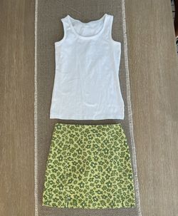 Mini Skirt & White Tank Top