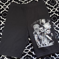 Horror Movie Characters Black Biker Shorts New Size Small 