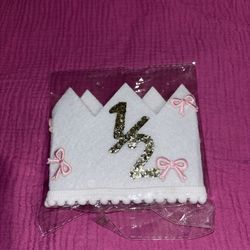1/2 birthday crown