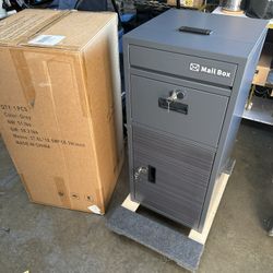 BRAND NEW Package Delivery Mail Box for Outside with Lock, Alloy Steel Package Drop Box for Outside!(15.7x15.7x37.8 in)