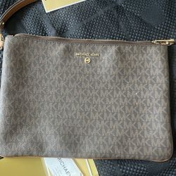 MK Large Logo set Charm Wristlet -Authentic 