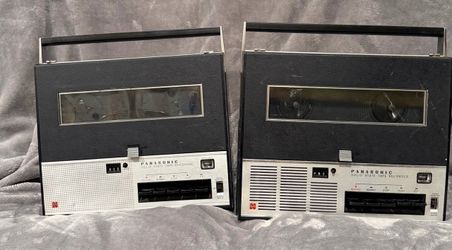 Vintage Panasonic RQ-156S Real To Reel Portable Tape Recorders (2) Parts/Repair