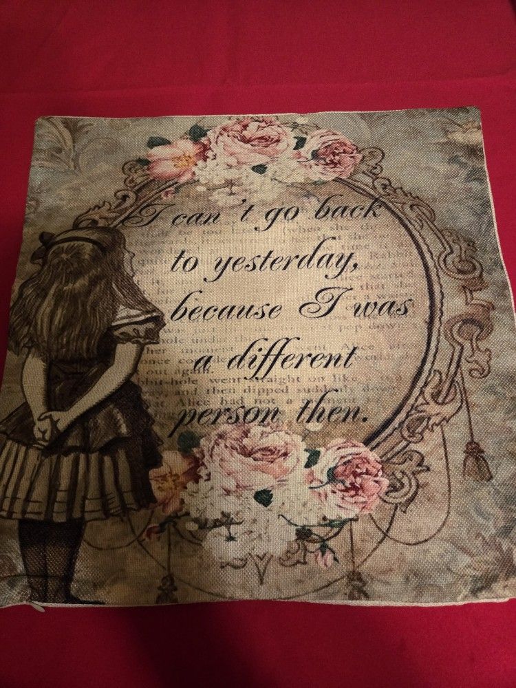 17" By 17" Alice In Wonderland Pillow Case