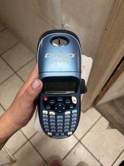DYMO LetraTag 100H Handheld Label Maker: Portable Label Printer, Battery Operated, Gray, Plastic, Requires 4 AA Batteries