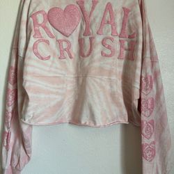 Disney Royal Crush LE Prince Cropped Spirit Jersey Women Large Tie Dye Pink