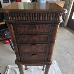 Jewelry Tall Wood Stand Armoire 