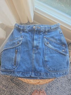 Red Bone Jean Skirt