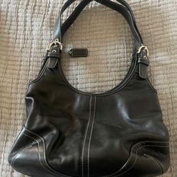 Black Coach Leather Purse