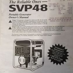 4800 Watts Generator SVP 4800