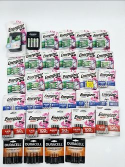 ENERGIZER BULK LOT RECHARGEABLE & LITHIUM, DURACELL AA AAA BATTERIES + CHARGERS
