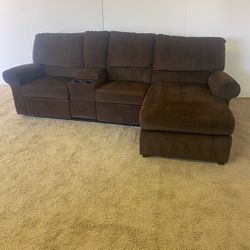 Brown Recliner Sectional Couch Sofa *Free Delivery*