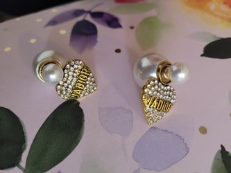 Pearl Heart Shaped Earrings