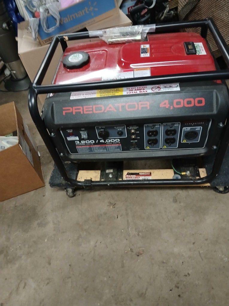 Predator 4000 Generator Used Once