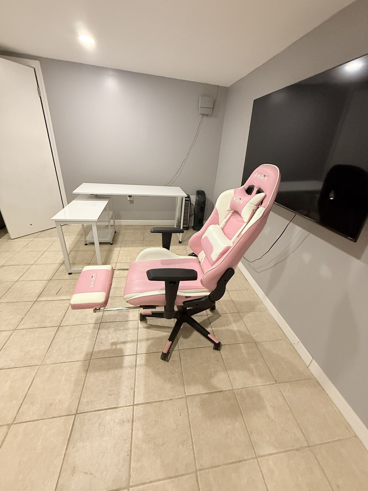 Chair and desk for $100 together, we can deliver it to your home, used but in excellent condition,