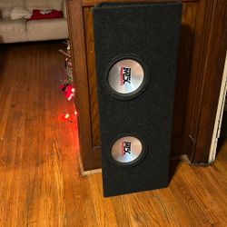 2 10in 225w Rms Thunder 4500 Subwoofers With Box 