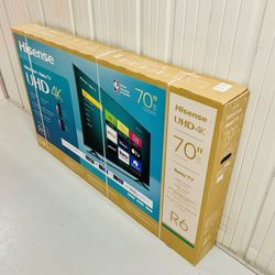 Hisense 70" Class 4K UHD LED Roku Smart TV HDR R6 Series 70R6E4  Brand New In Box  Possible Delivery