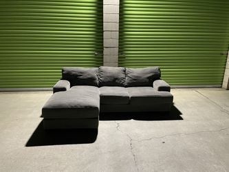 *Free Delivery* Gray Living Spaces Reversible Chaise Sectional Couch Sofa