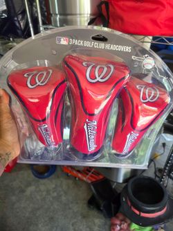 NEW Washington Nationals 3-Pack Golf Club Headcovers – Brand New Sealed!