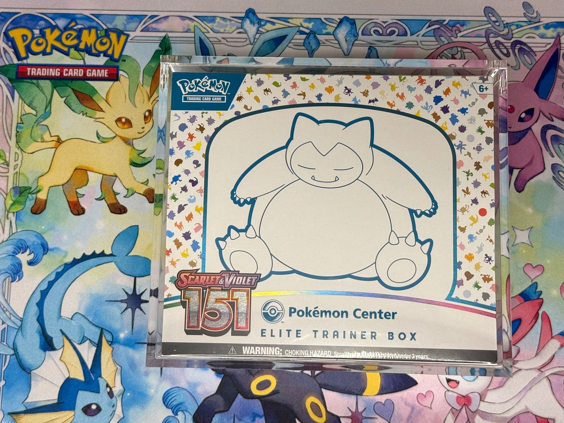 Pokemon TCG 151 Pokemon Center Elite Trainer Box sealed with acrylic case