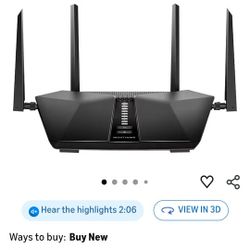 NETGEAR Nighthawk WiFi 6 Router (RAX50) 6-Stream Gigabit Router, AX5400 Dual-Band Wireless Speed (Up