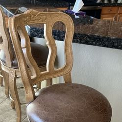 4 Swivel Leather Bar Stools $175 For All 4