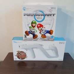 Mario Kart Wii [Wheel Bundle] And Wii Zapper With Links Crossbow Training