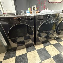 LG Frontload Washer and Electric Ventless Dryer Set