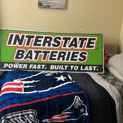 Vintage Interstate Batteries Metal Sign Display Perfect For Garage Or  Decor😎