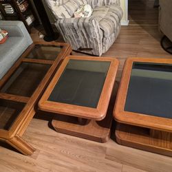 Coffee table and two end tables