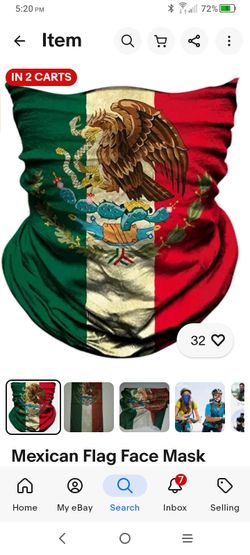 Mexican Flag Face Mask Neck Gaiter